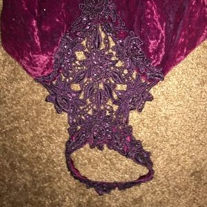 Purple velvet dress